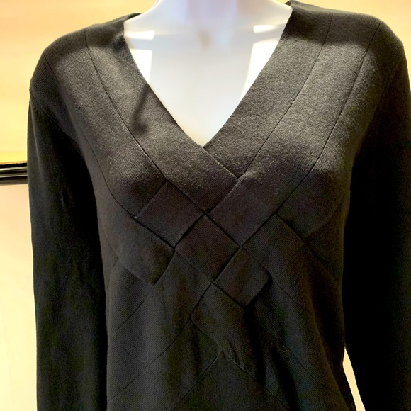 Lane Bryant Body-Con Sweater w/ Woven Bodice - Picture 2 of 11